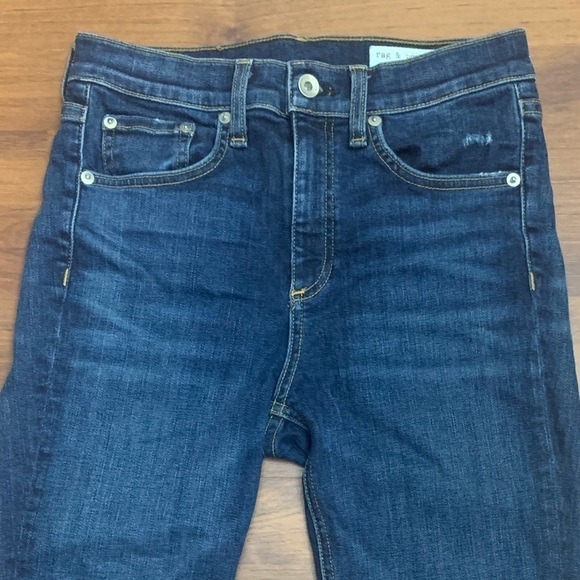 Rag & Bone Elton Fit High Rise Skinny Ankle Jeans Classic Dark Preppy Size 25 - Picture 2 of 16